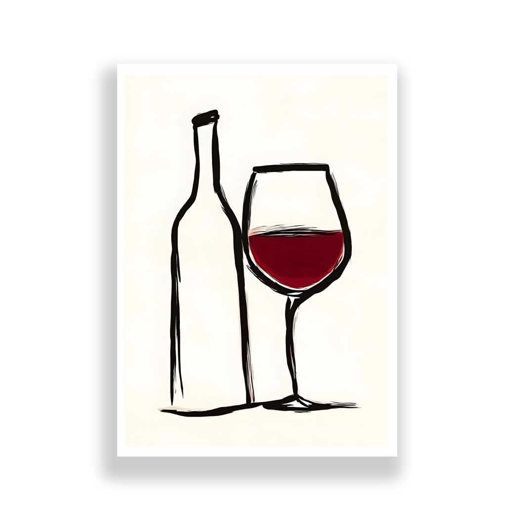 Kitchen Print | Wine Doodle Art - Image 2