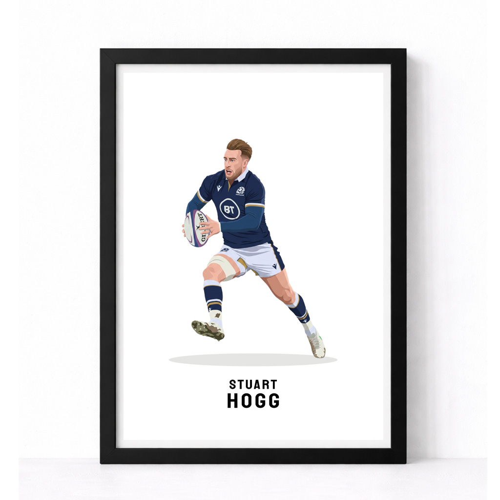 Scotland Rugby Print | Stuart Hogg